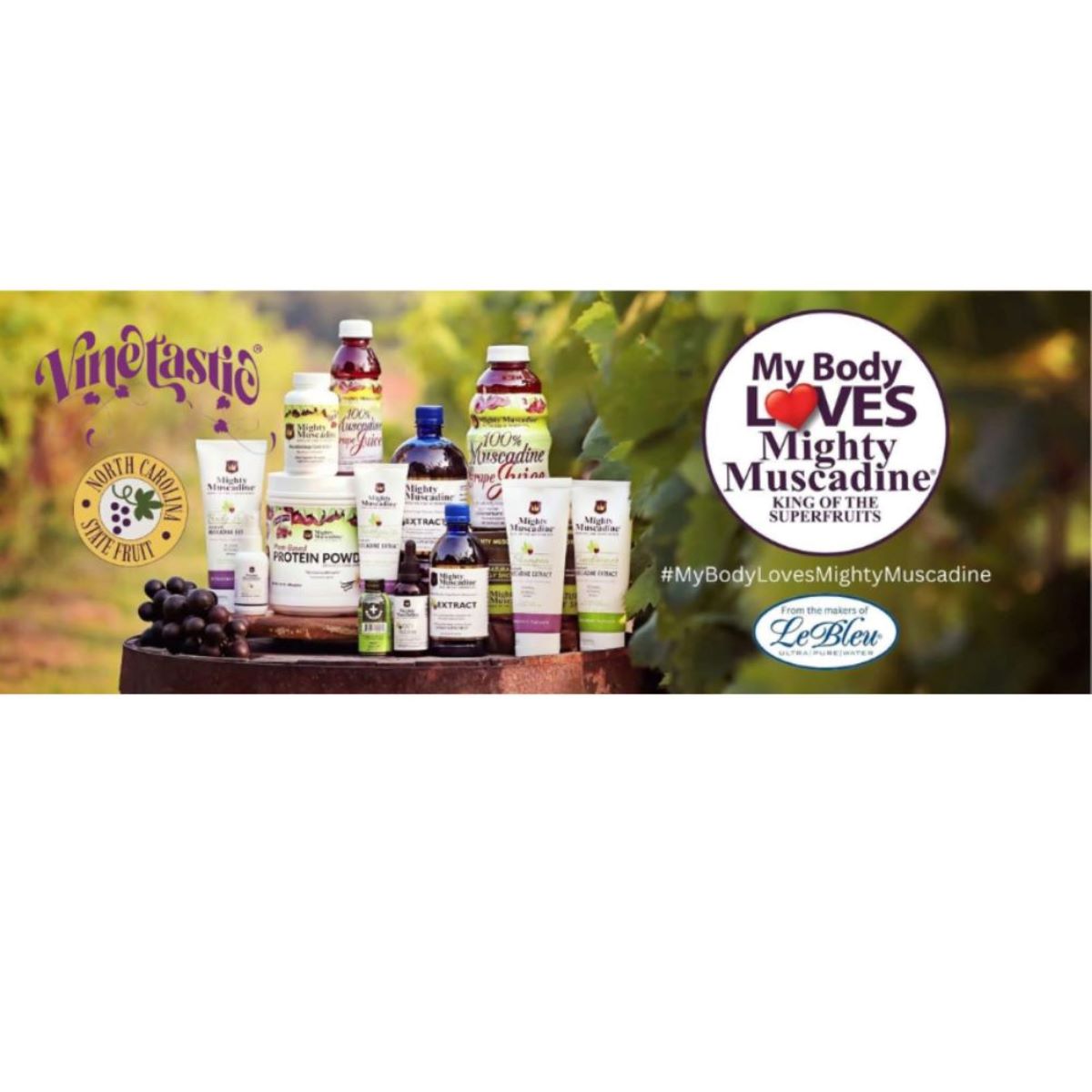 Mighty Muscadine - King of the Superfruits - Created by Le Bleu Water