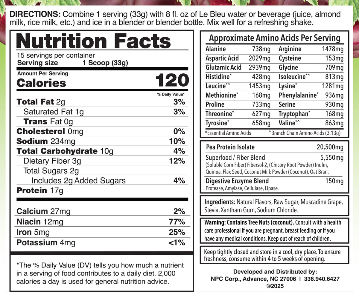 Mighty Muscadine® Protein Powder - Vanilla